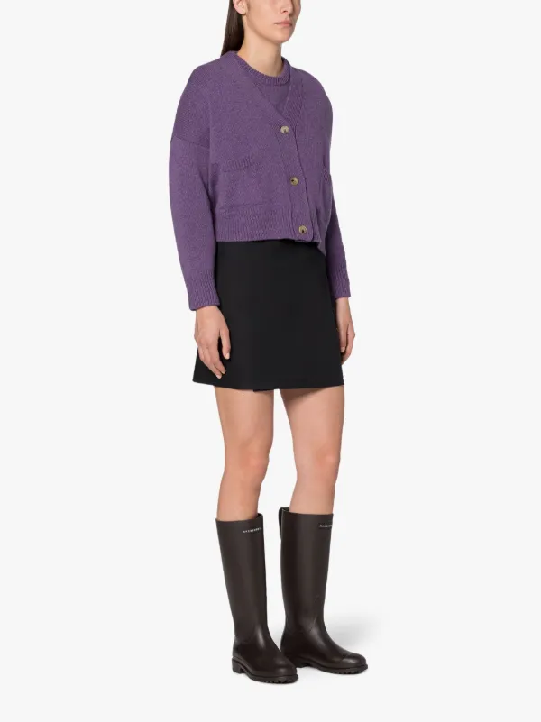KELLE Purple Wool Cardigan