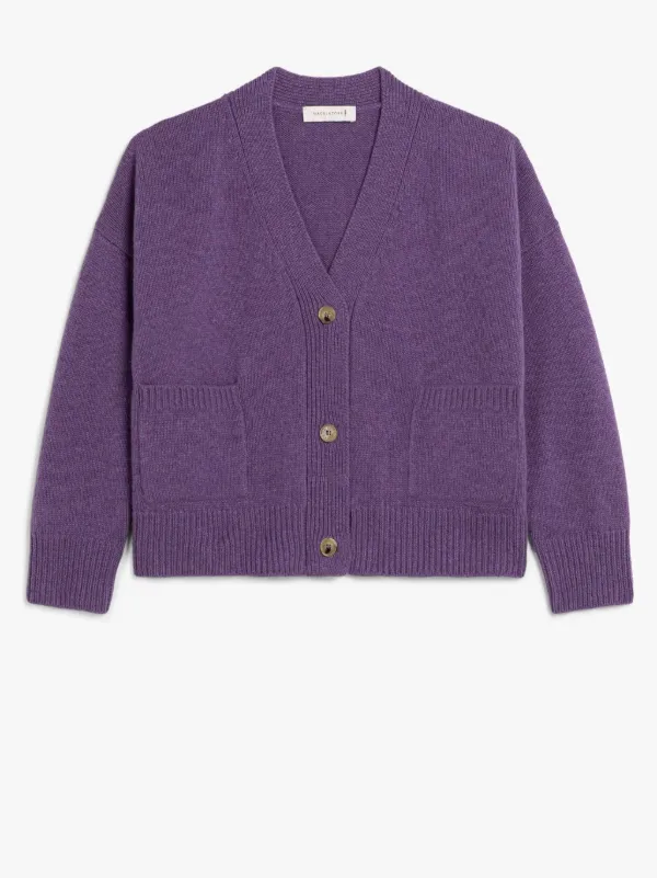 KELLE Purple Wool Cardigan