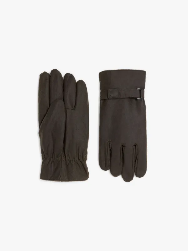 Olive Waxed Cotton Gloves