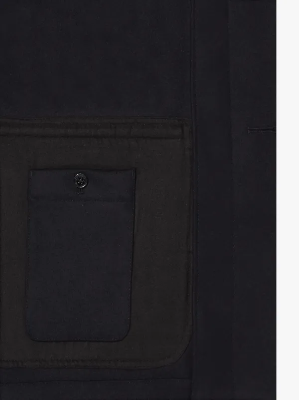 TRAVEL Navy Wool Coat