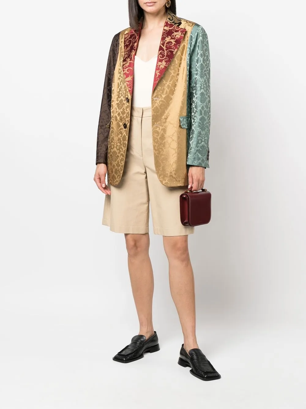 Barena Blazer met enkele rij knopen - Goud