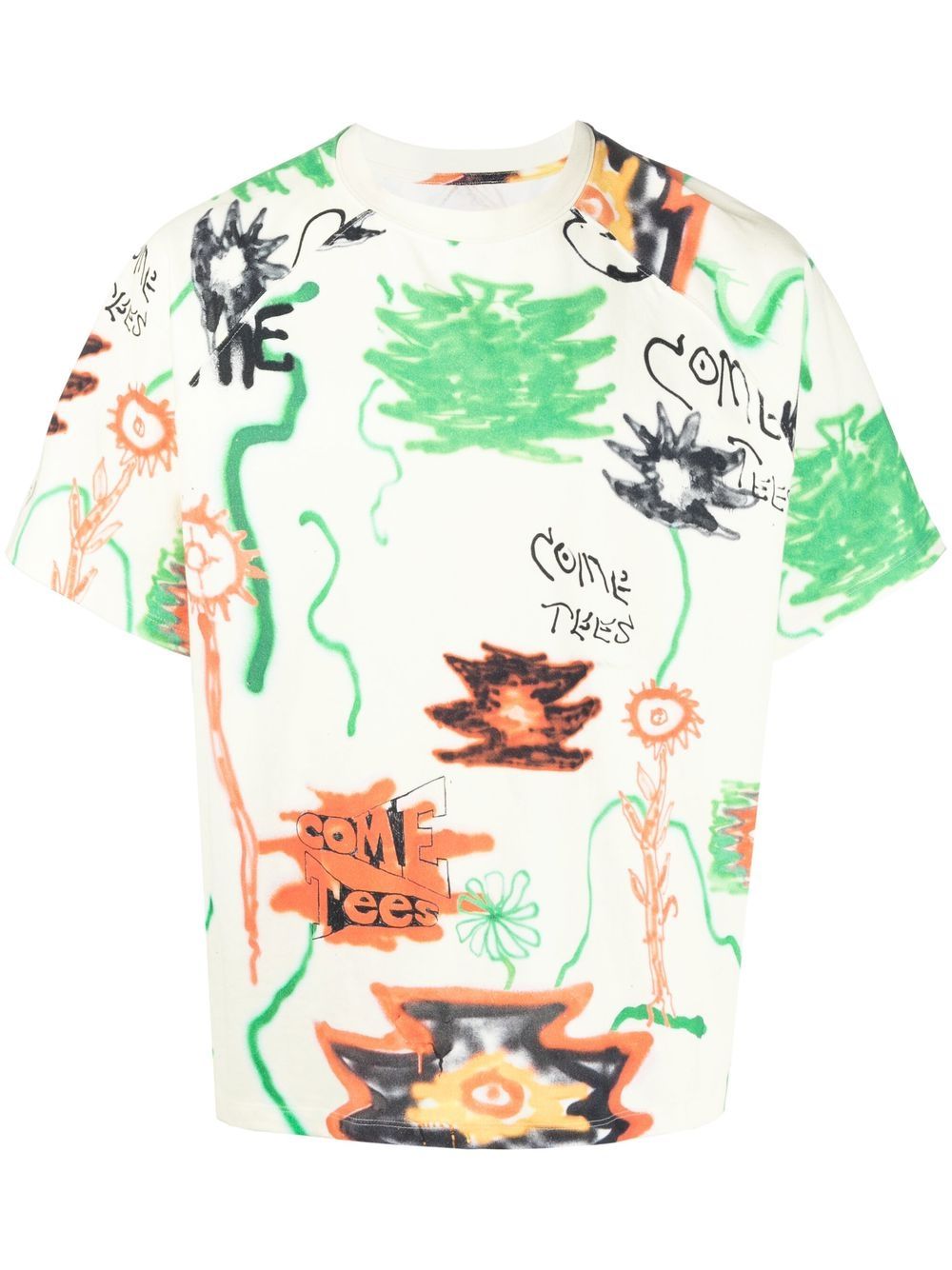 Converse sketch-print cotton T-Shirt - Neutrals