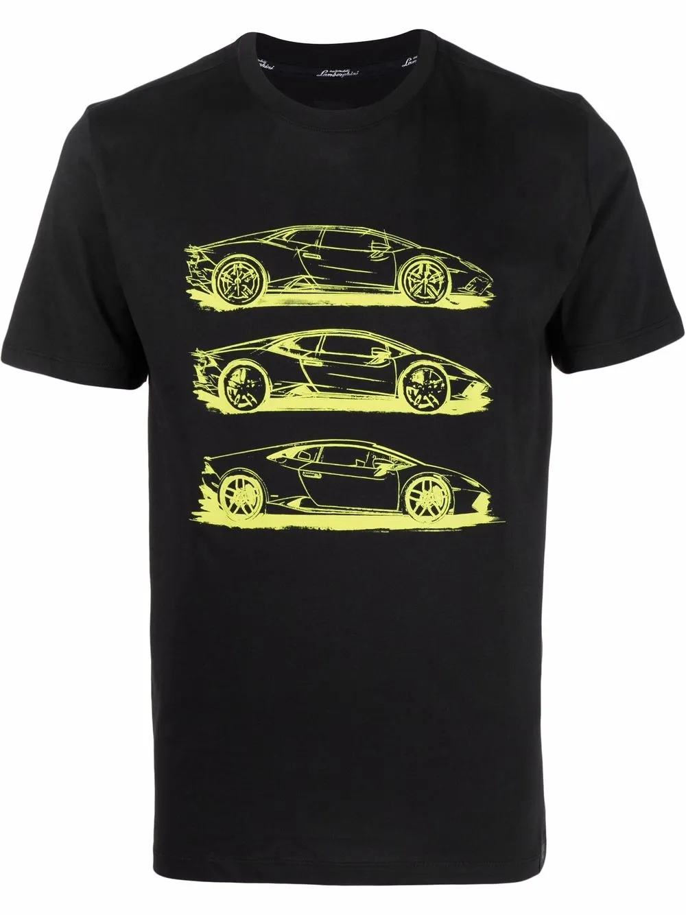 

Automobili Lamborghini playera con logo estampado - Negro