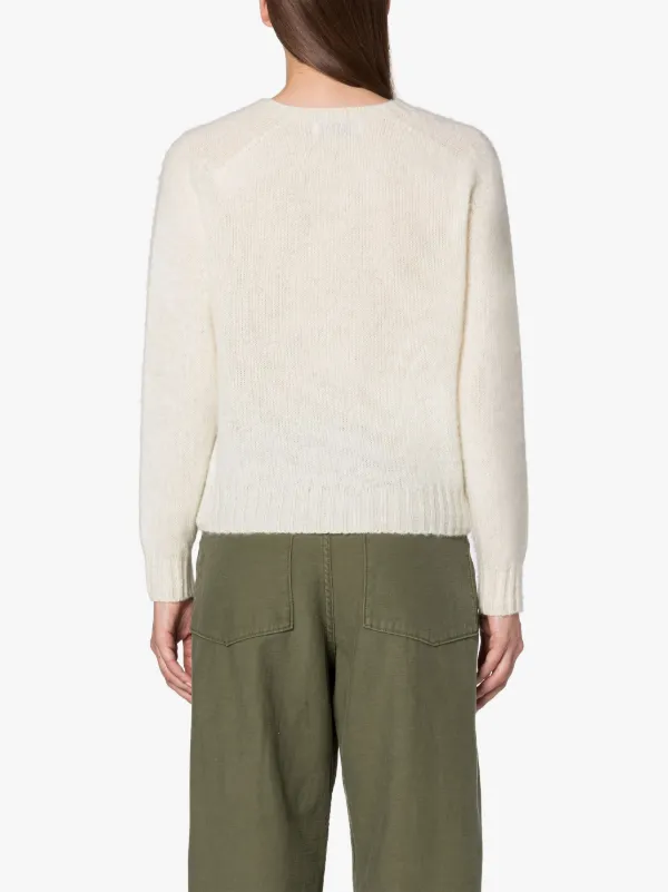 KENNEDI Winter White Wool Crewneck Sweater