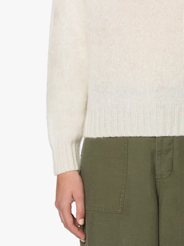 KENNEDI Winter White Wool Crewneck Sweater
