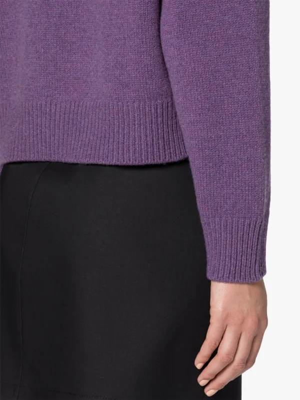 KAYLEIGH Purple Wool Crewneck Sweater