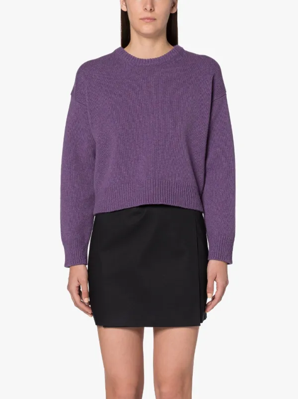 KAYLEIGH Purple Wool Crewneck Sweater