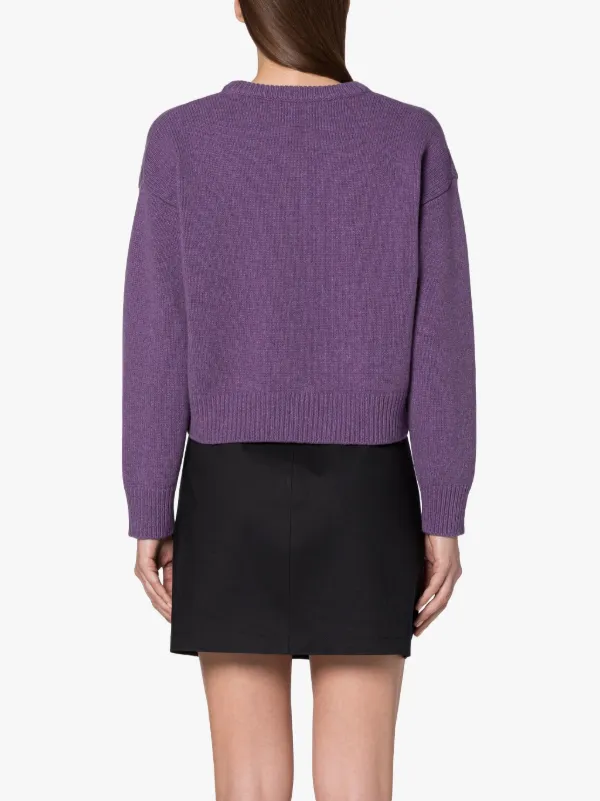 KAYLEIGH Purple Wool Crewneck Sweater