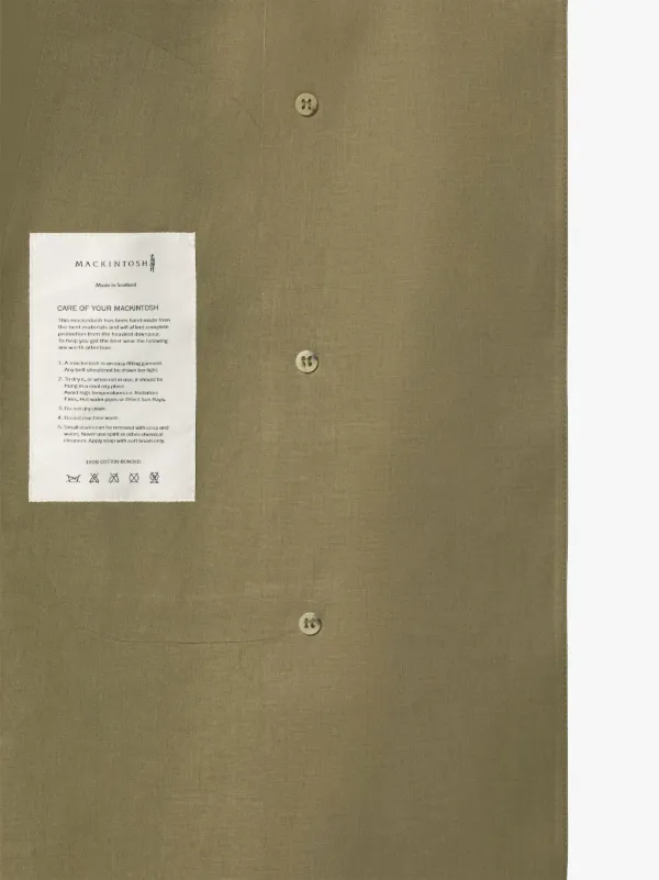 MORNA Khaki Bonded Cotton Trench Coat