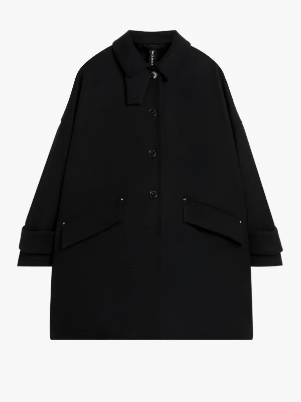 HUMBIE Black Wool Overcoat