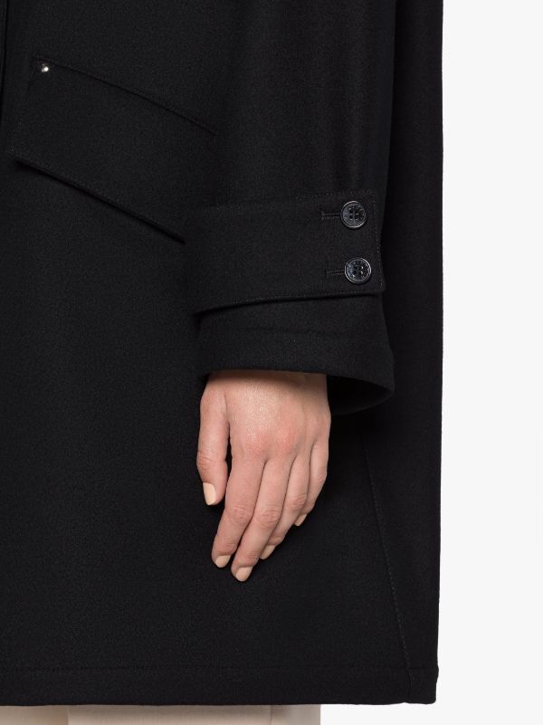 HUMBIE Black Wool Overcoat