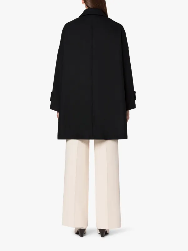 HUMBIE Black Wool Overcoat