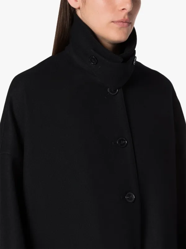 HUMBIE Black Wool Overcoat
