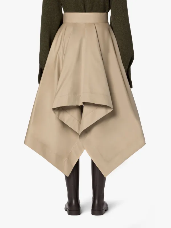 CECILA Honey Gabardine Cotton Skirt