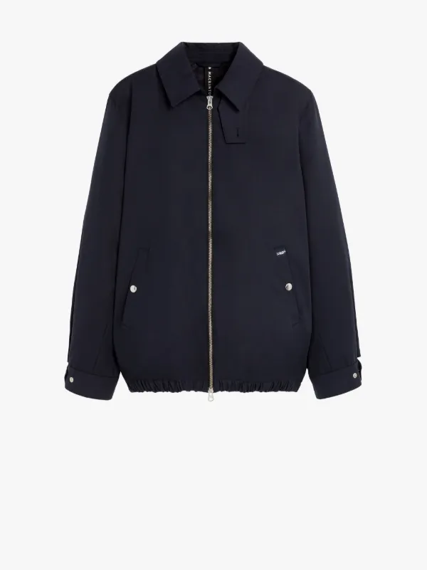 EMMANUEL Navy Gabardine Cotton Jacket