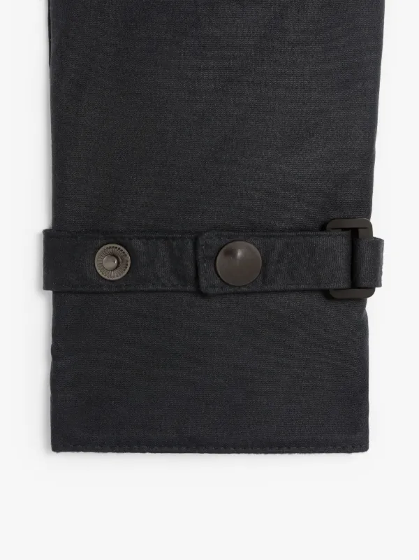 Navy Waxed Cotton Gloves