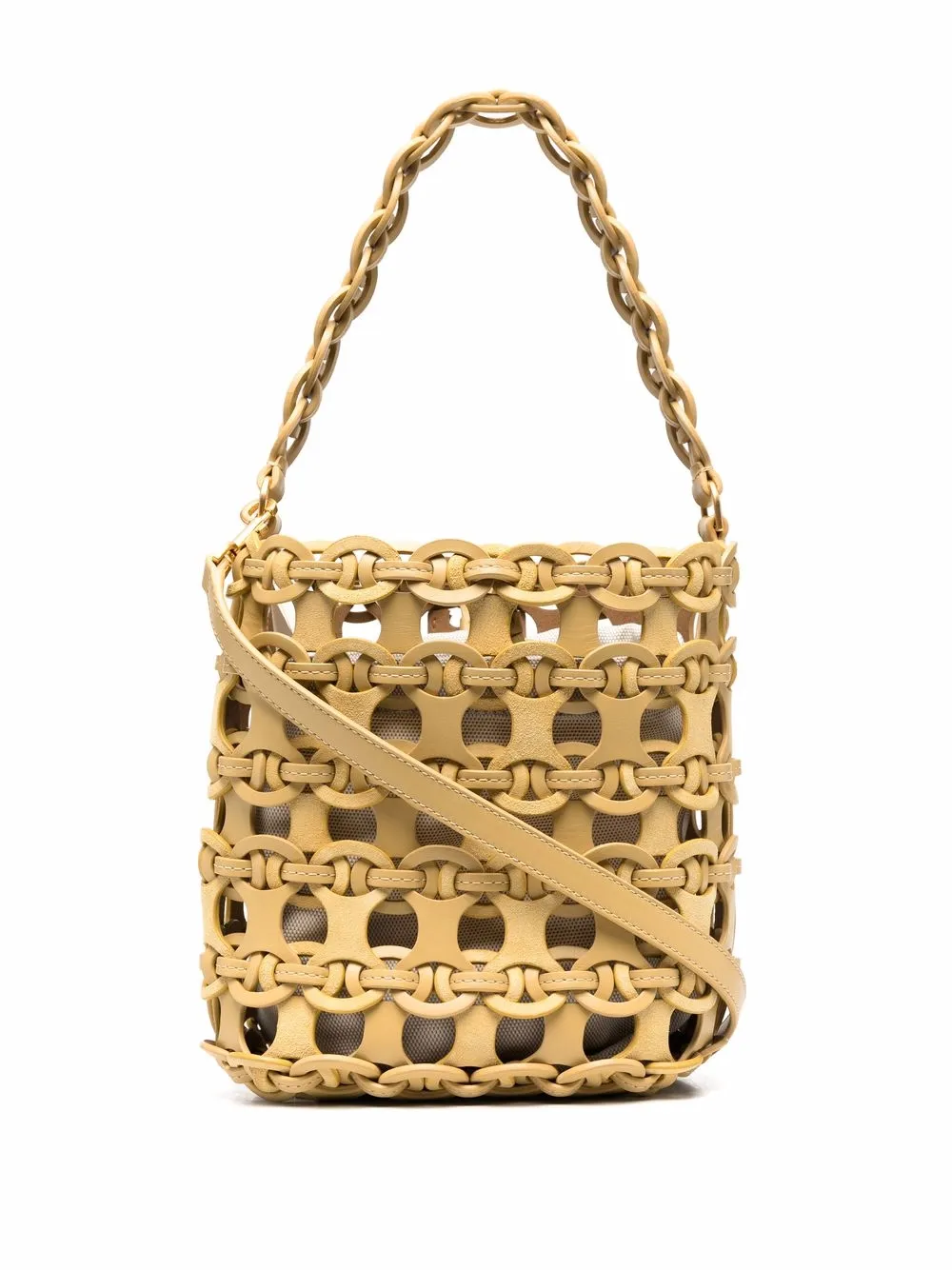 

Tory Burch McGraw woven leather bucket bag - Neutrals