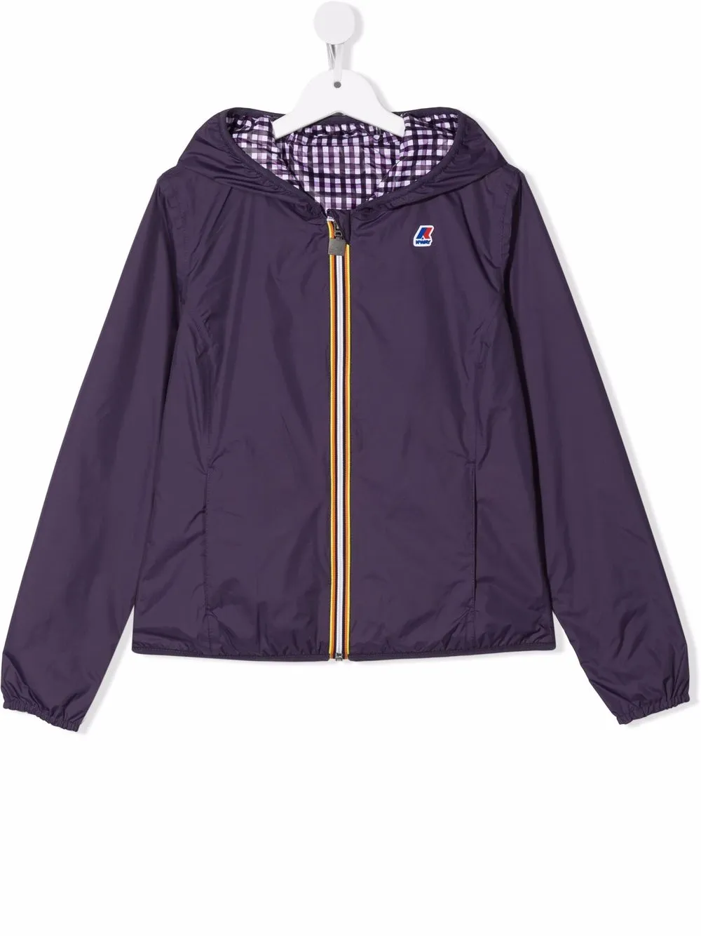

K Way Kids TEEN logo-patch reversible jacket - Purple