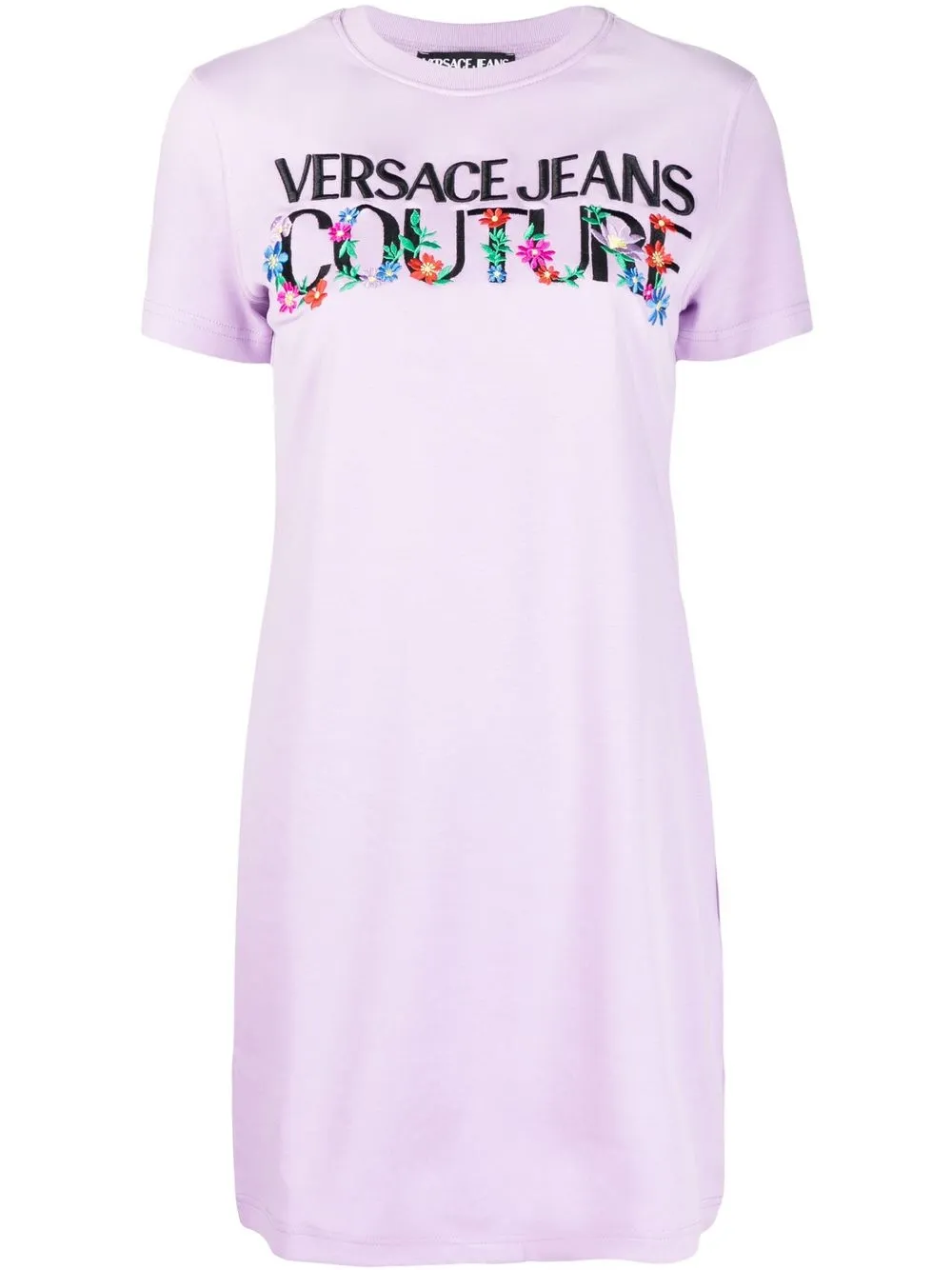 

Versace Jeans Couture vestido estilo playera con logo bordado - Morado