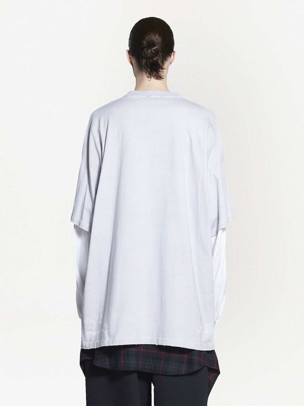 Shop Balenciaga Metal Double-sleeves T-shirt In White