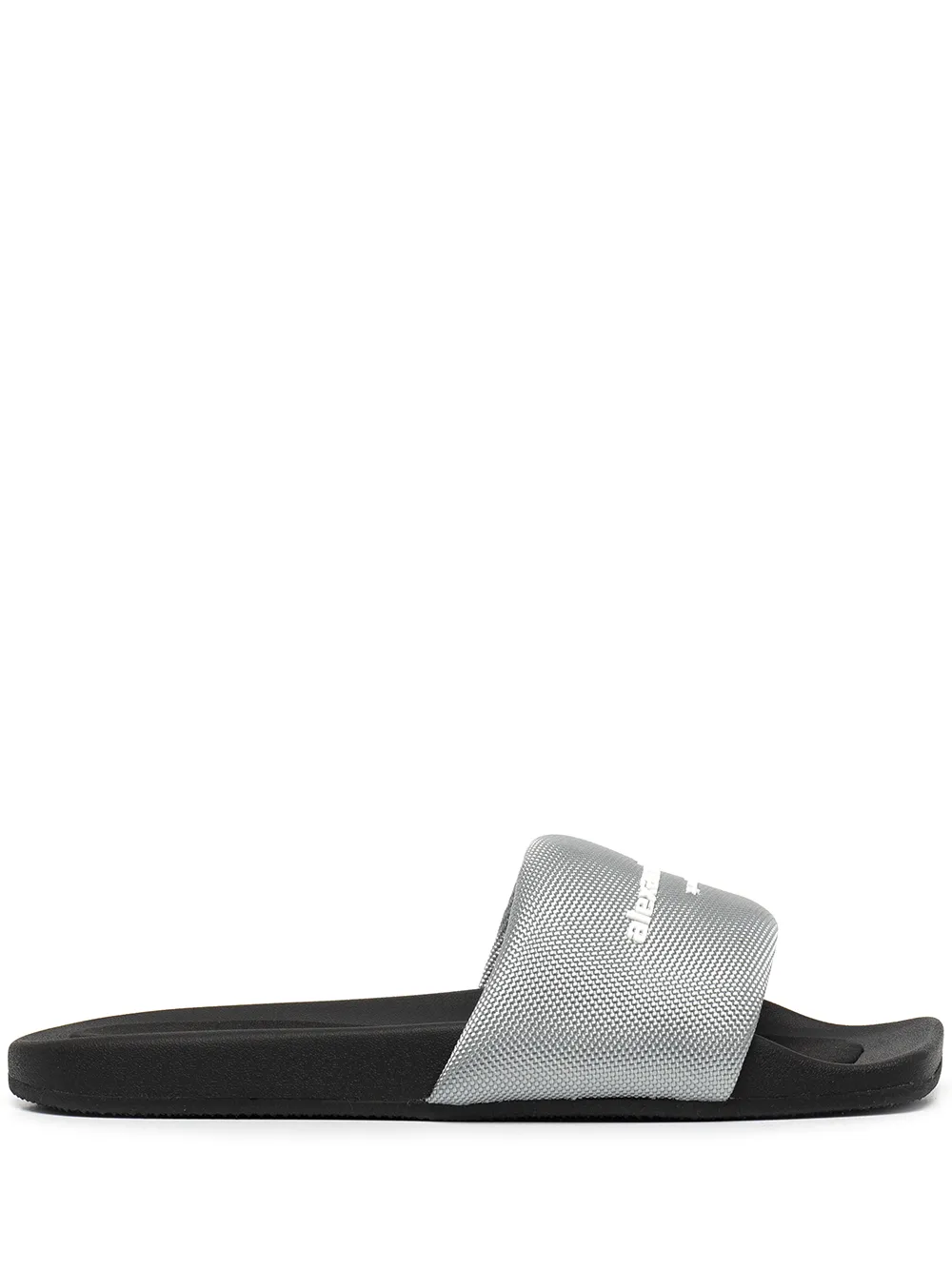 Alexander Wang Sandalen met logoprint Grijs