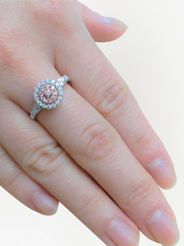 Argyle Pink Diamond and Colorless Diamond Ring