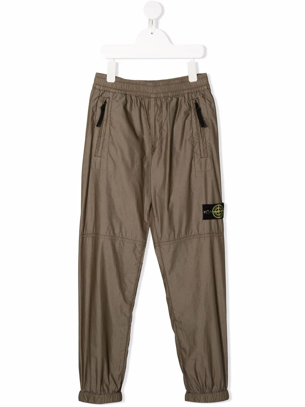 

Stone Island Junior pants con parche Compass - Verde