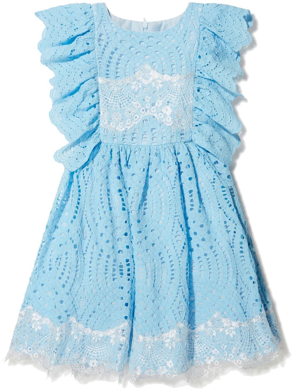 

Patachou broderie anglais lace midi dress - Blue