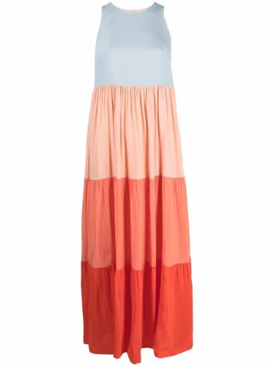 colour-block sleeveless maxi dress 