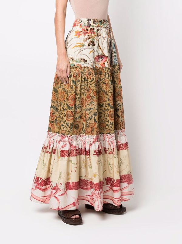 Floral print maxi on sale skirt