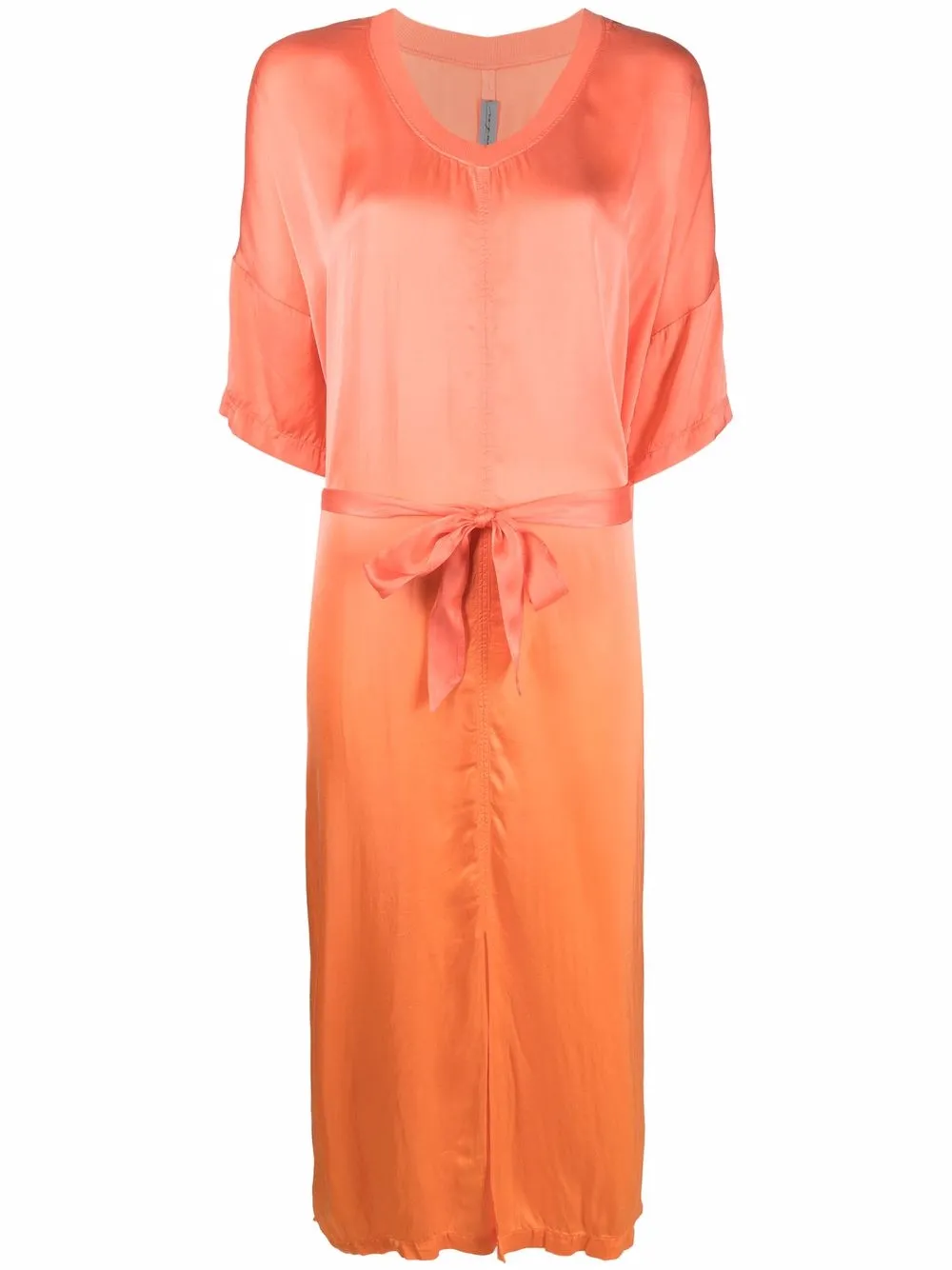 Raquel Allegra robe mi-longue ceinturée à effet dégradé - Orange Top Merken Winkel