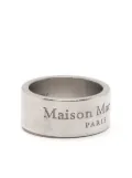 Maison Margiela logo-engraved silver-tone ring