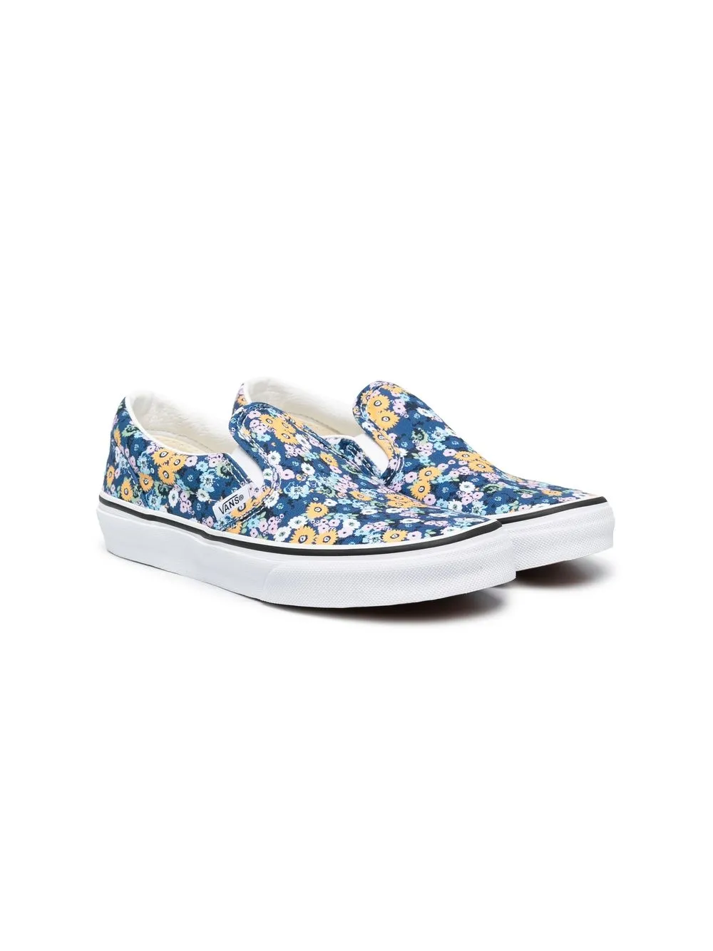 

Vans Kids tenis slip-on con estampado floral - Azul