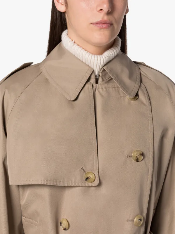JAMIE Sand Gabardine Cotton Trench Coat