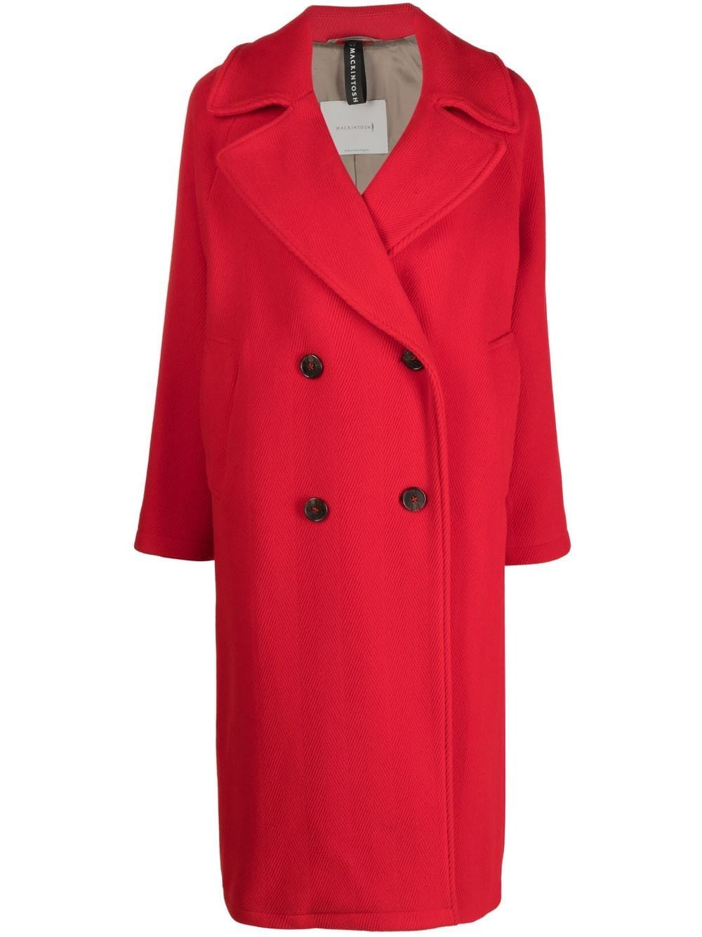 Mackintosh ROBINA double-breasted coat - Red