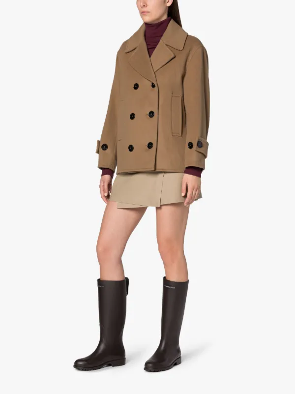FIONA Beige Wool & Cashmere Pea Coat