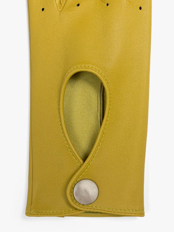 Mustard Leather Driving Gloves