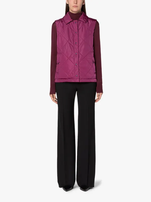 ANNABEL Burgundy Quilted Nylon Liner Vest