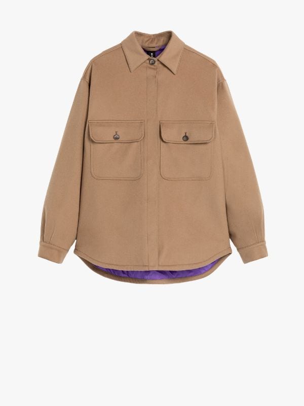 LORRIANE Light Camel Cotton Overshirt Jacket