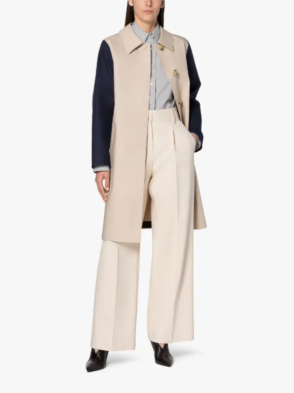 BANTON Putty Bonded Cotton Colour Block Coat