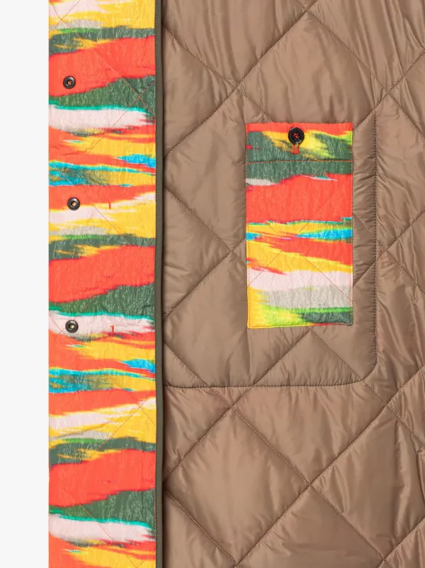 KENNA Pop Camo Nylon Quilted Coat