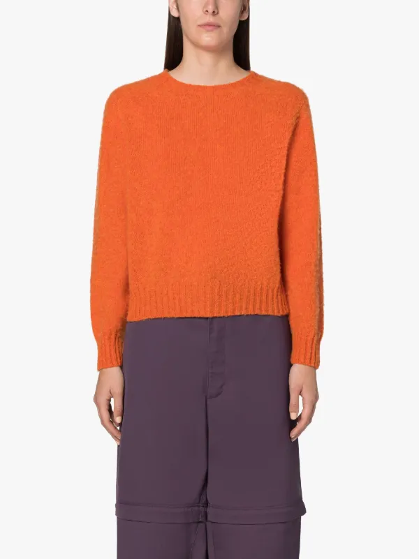 KENNEDI Orange Wool Crewneck Sweater
