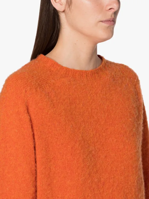 KENNEDI Orange Wool Crewneck Sweater