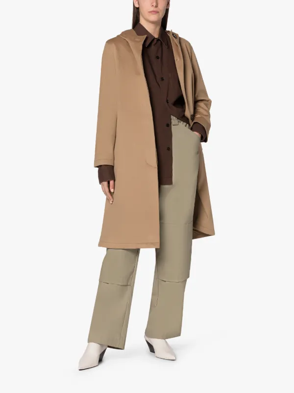 INNES Camel Storm System Wool Hooded Coat