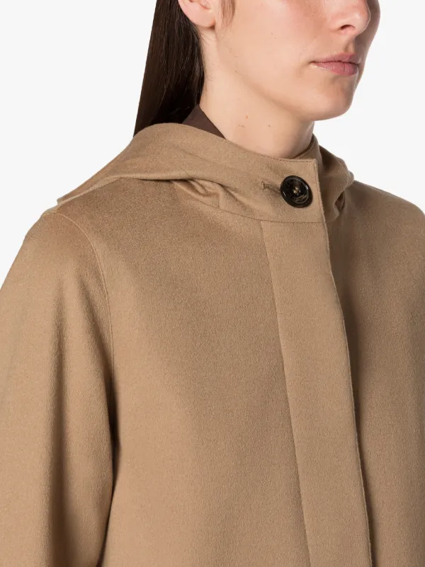 INNES Camel Storm System Wool Hooded Coat