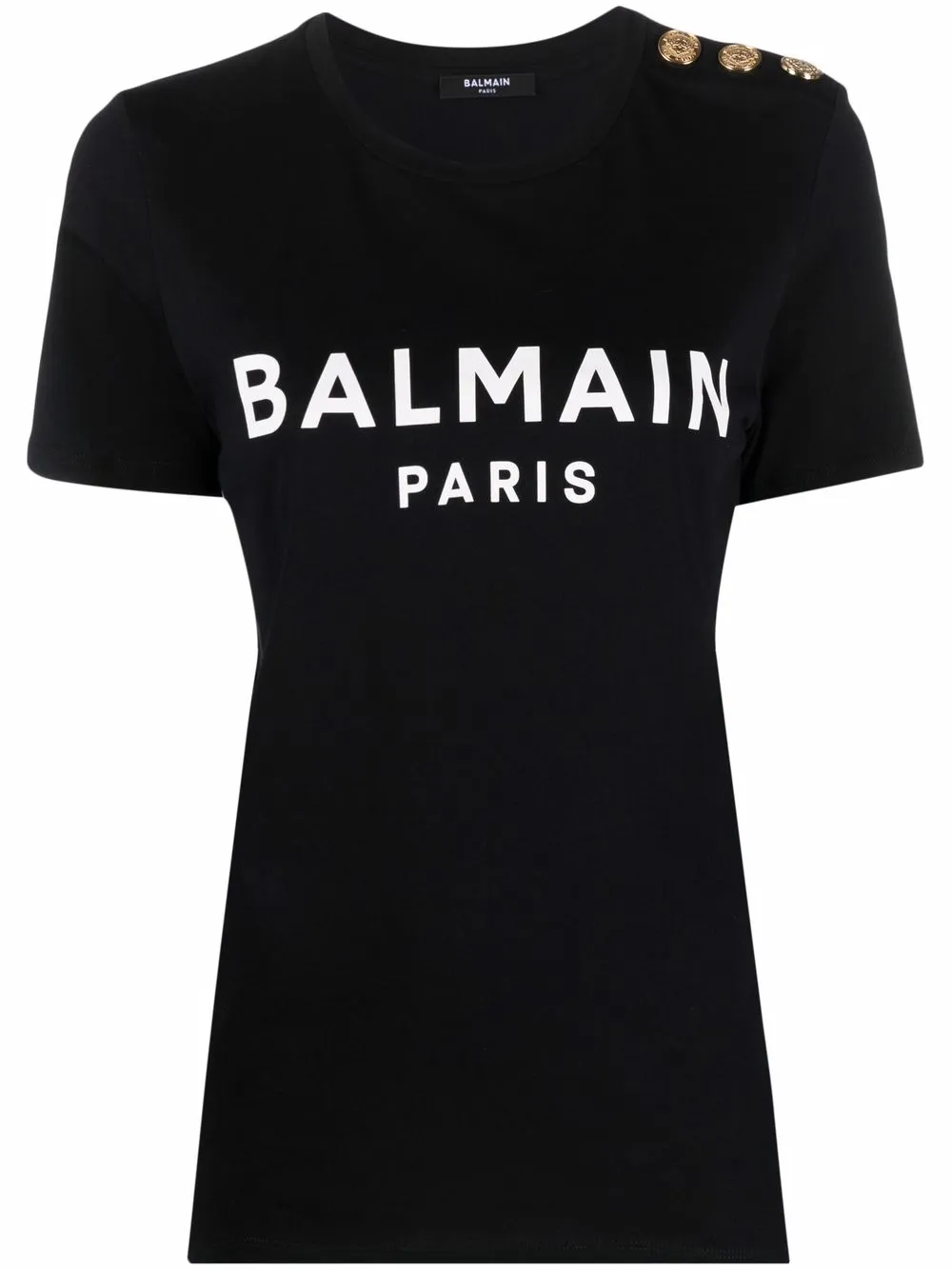 

Balmain buttoned logo-print T-shirt - Black