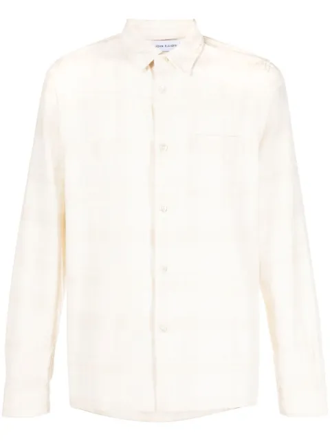 John Elliott check-print long-sleeve shirt