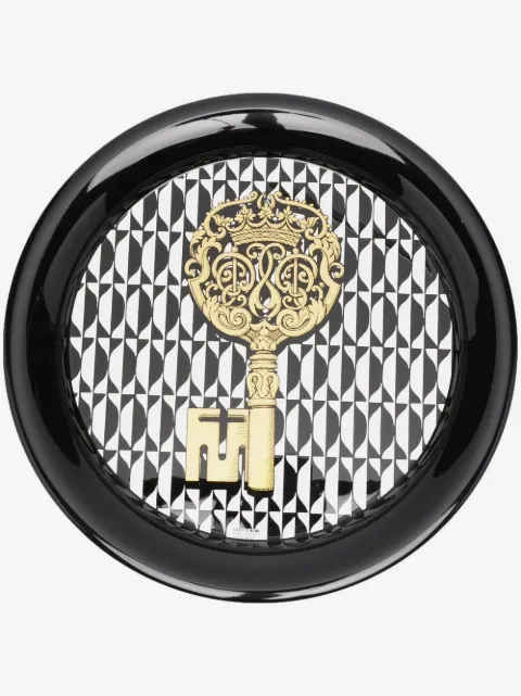 Fornasetti key-print geometric-pattern tray