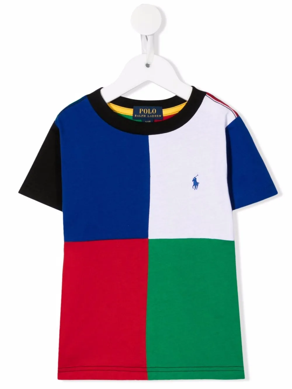 

Ralph Lauren Kids playera Polo Pony con diseño color block - Azul