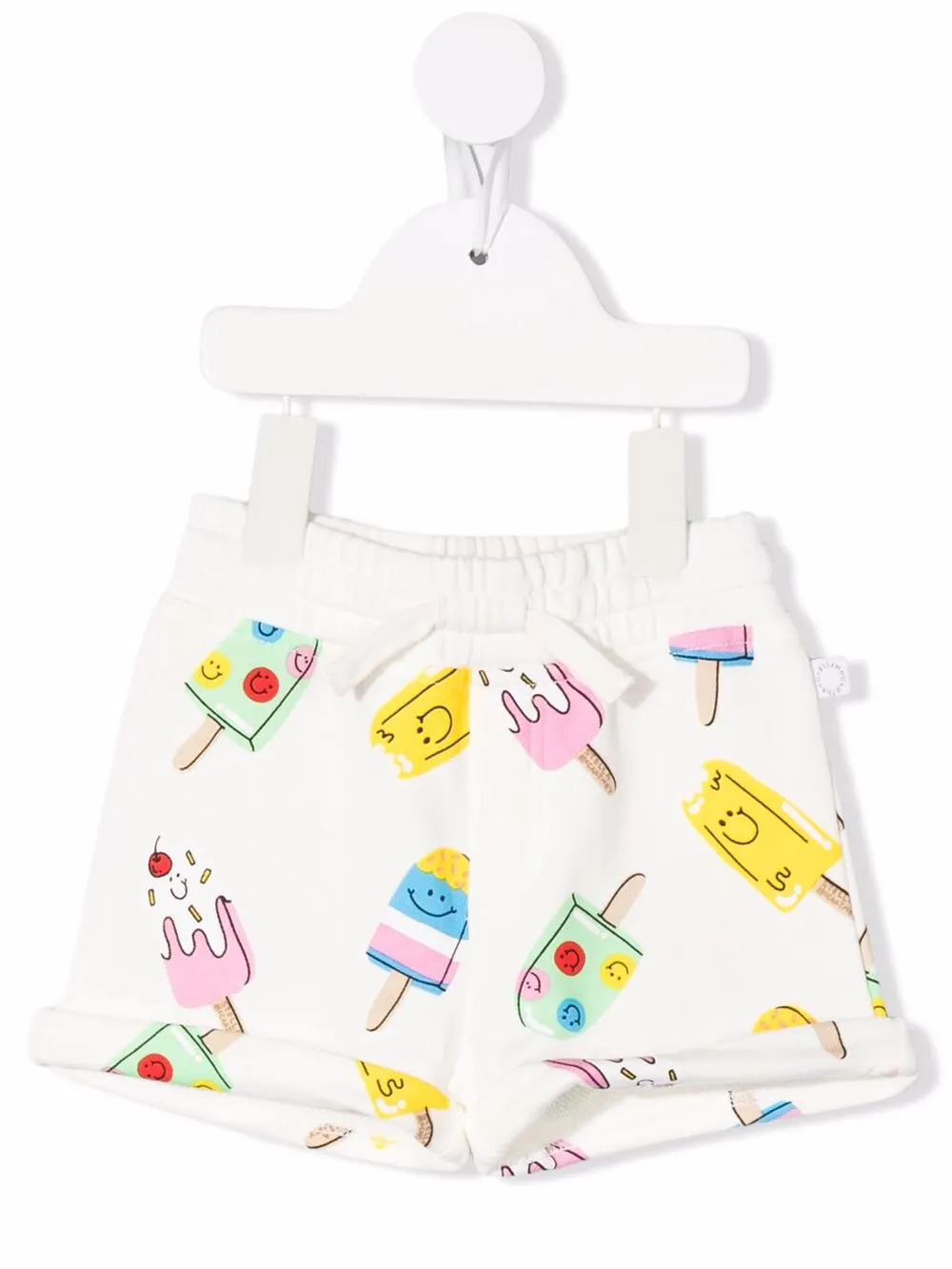 

Stella McCartney Kids bermudas con motivo de paleta - Blanco